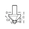 Trend 46/37 x 1/4 TCT Bearing Guided Chamfer 45° 31.8 x 12mm