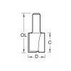 Trend 4/70 x 1/4 TCT Two Flute Cutter 25.0mm x 25mm