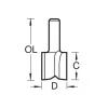 5/1 X 1/4 Tct Hinge Recessor 12.7 X 19mm