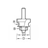 Trend 9/72 x 1/4 TCT Bearing Guided Corner Bead Cutter 4.8 Radius