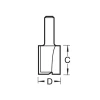 Trend C012A x 1/4 TCT Two Flute Cutter  8.0mm 25.0mm