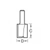 Trend C014 x 1/4 TCT Two Flute Cutter 9.5mm x 25.4mm