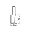 Trend C014 x 1/4 TCT Two Flute Cutter 9.5mm x 25.4mm