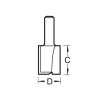 Trend C030 x 1/4 TCT Two Flute Cutter 19.1mm x 25.4mm