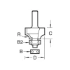 C076 X 1/4 Tct Bearing Guided Ovolo & Round Over 6.3mm Radius