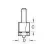 C116 X 1/4 Tct 90° Bearing Guided Trimmer Cutter 12.7 X 25.4mm