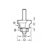 C130 X 1/4 Tct Bearing Guided Corner Bead 4.8mm Radius