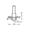 C145 X 1/4 Tct Bearing Guided Slotting Cutter 6.3mm