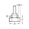 C209 X 1/4 Tct Intumescent Recesser 24 X 10mm