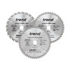 Trend CraftPro Cordless Saw Blade 165 x 20mm x 24T/40T/52T (Pack 3)