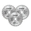 Trend CraftPro Cordless Saw Blade 165 x 20mm x 24T/40T (Pack 3)