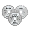 Trend CraftPro Saw Blade 190 x 30mm x 24T/40T/60T (Pack 3)
