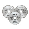 Trend CraftPro Mitre Saw Blade 216 x 30mm x 24T/48T/60T (Pack 3)