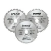 Trend CraftPro Mitre Saw Blade 216 x 30mm x 24T/48T/60T (Pack 3)