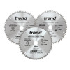Trend CraftPro Table Saw Blade 250 x 30mm x 48T/60T/84T (Pack 3)