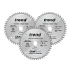 Trend CraftPro Panel Trim Saw Blade 165 x 20mm x 48T (Pack 3)