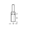 Tr29 X 1/4 Tct Shank Mounted Bearing Guided Profiler 12.7 X 25.4mm