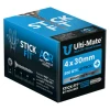 Ultimate Stick Fit Woodscrews Bright Zinc Plate 4 x 30mm Box of 200
