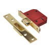 Union StrongBOLT 2100S BS 5 Lever Mortice Deadlock 67mm 2.5in Satin Brass Visi