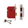 Union 2201 5 Lever Mortice Sash Lock Satin Chrome 77.5mm 3in Box