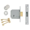 3G114E 5 Lever Mortice Deadlock C-Series 67mm Satin Brass