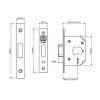 Strongbolt 2103S Polished Brass 3 Lever Mortice Deadlock Visi 65mm 2.5In