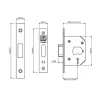 Strongbolt 2103S Polished Brass 3 Lever Mortice Deadlock Visi 65mm 2.5In