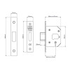 Strongbolt 2105S Polished Brass 5 Lever Mortice Deadlock Visi 65mm 2.5In