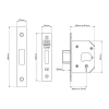 Strongbolt 2105S Polished Brass 5 Lever Mortice Deadlock Visi 65mm 2.5In