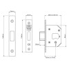 Strongbolt 2105S Polished Brass 5 Lever Mortice Deadlock Visi 79mm 3In