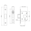 Strongbolt 2105S Polished Brass 5 Lever Mortice Deadlock Visi 79mm 3In