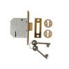 2177 3 Lever Mortice Deadlock Polished Brass 65mm 2.5in Visi