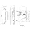 Strongbolt 2205S Polished Brass 5 Lever Mortice Sash Lock Visi 65mm 2.5In