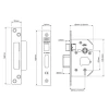Strongbolt 2205S Polished Brass 5 Lever Mortice Sash Lock Visi 65mm 2.5In