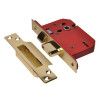 Strongbolt 2205S Polished Brass 5 Lever Mortice Sash Lock Visi 79mm 3In
