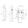 Strongbolt 2205S Polished Brass 5 Lever Mortice Sash Lock Visi 79mm 3In