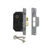 Union 2242 2 Lever Mortice Rebated Sash Lock Silver Enamel 78.5mm 3in Visi