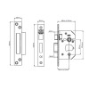 Strongbolt 22Wcs Polished Brass Mortice Bathroom Lock Visi 65mm 2.5In