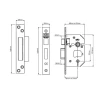 Strongbolt 22Wcs Polished Brass Mortice Bathroom Lock Visi 65mm 2.5In