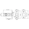 Union Y2600 Tubular Latch Essentials Zinc Plated  Visi 65mm 2.5In