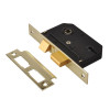 Es-Sl Polished Brass Essentials 3 Lever Mortice Sash Lock Visi 65mm 2.5In