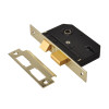 Es-Sl Polished Brass Essentials 3 Lever Mortice Sash Lock Visi 79mm 3In