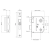 Es-Sl Polished Brass Essentials 3 Lever Mortice Sash Lock Visi 79mm 3In