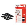 Velcro Stick On VELCRO&Acirc;&reg; Brand Squares 25mm Black Pack of 24
