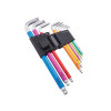 Faithfull 9 Piece Colour Coded Hex Key Set