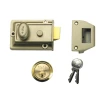 Yale 77 Traditional Nightlatch Nickel Brass B Cylinder 60mm Backset Box