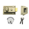 Yale 77 Traditional Nightlatch Nickel Brass SC Cylinder 60mm Backset Box