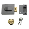 81 Rollerbolt Nightlatch DMG Brass Cylinder 60mm Backset Box