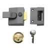Yale 85 Deadlocking Nightlatch DMG Finish Brass Cylinder 40mm Backset Box