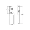 Yale P115WE Lockable Window Handle White Finish